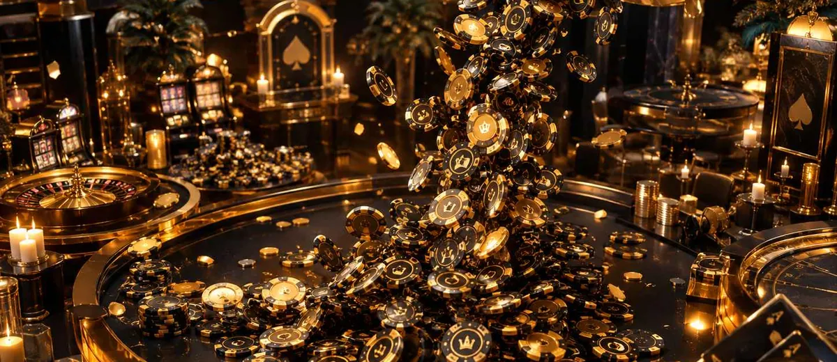 Ilustrasi casino chips and golden casino — panduan Link Slot Resmi Sofabet88